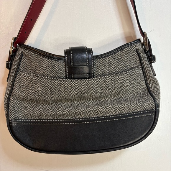 Coach Wool and Leather Shoulder Bag G3J-9395 - Picture 5 of 12